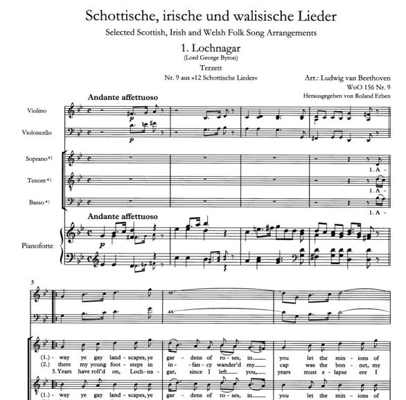 Schottische, Irische und Walisische Lieder, Op.108 (Score & parts)