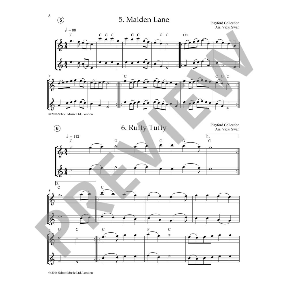 English Folk Tunes for Flute (54 Traditional Pieces)