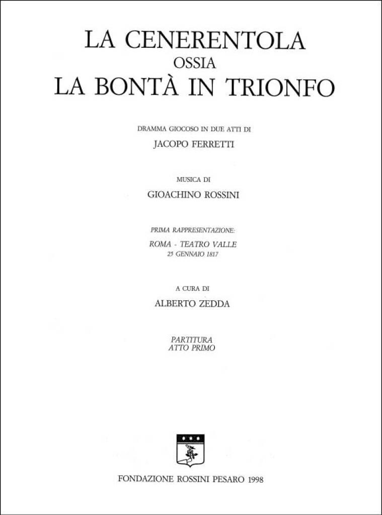 La Cenerentola Ossia La Bontà In Trionfo