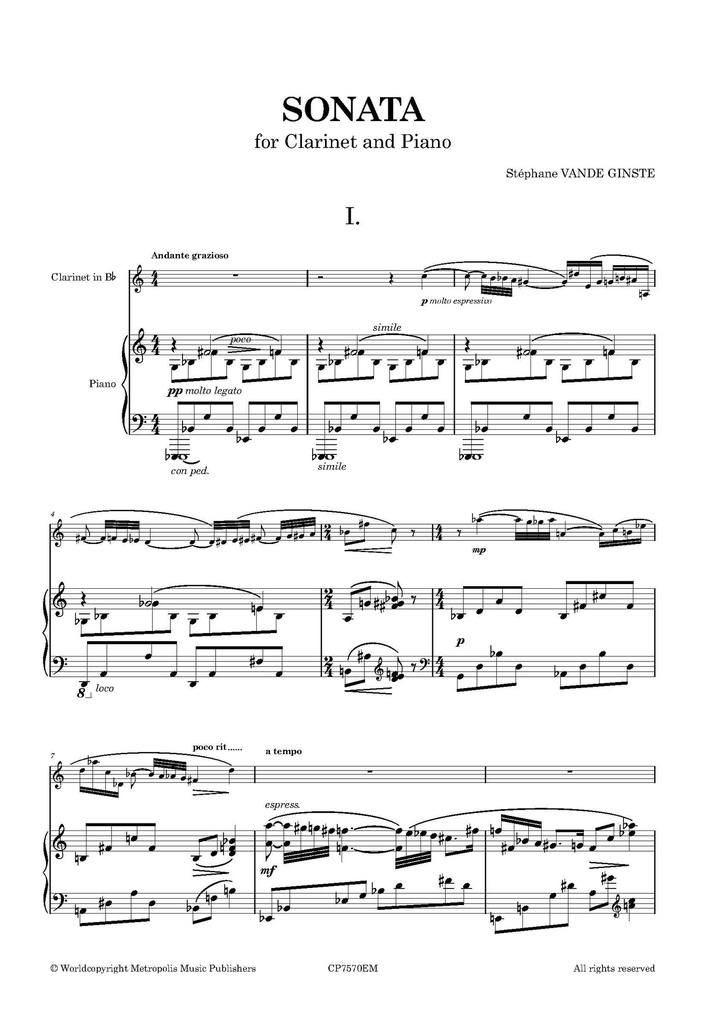 Sonata for Clarinet and Piano