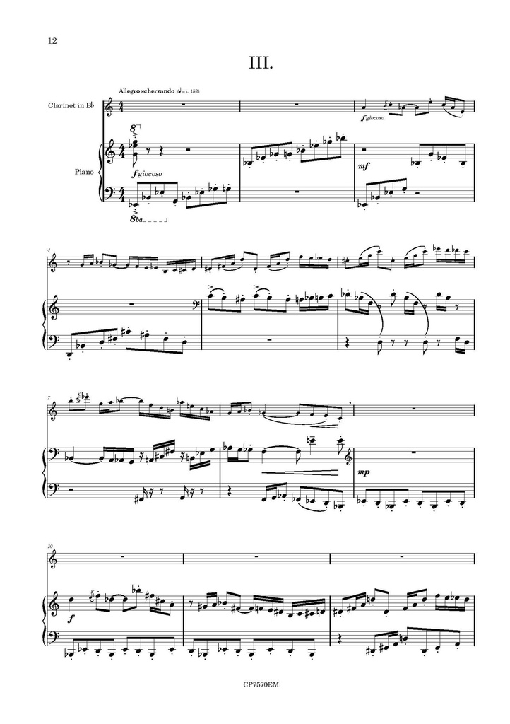 Sonata for Clarinet and Piano