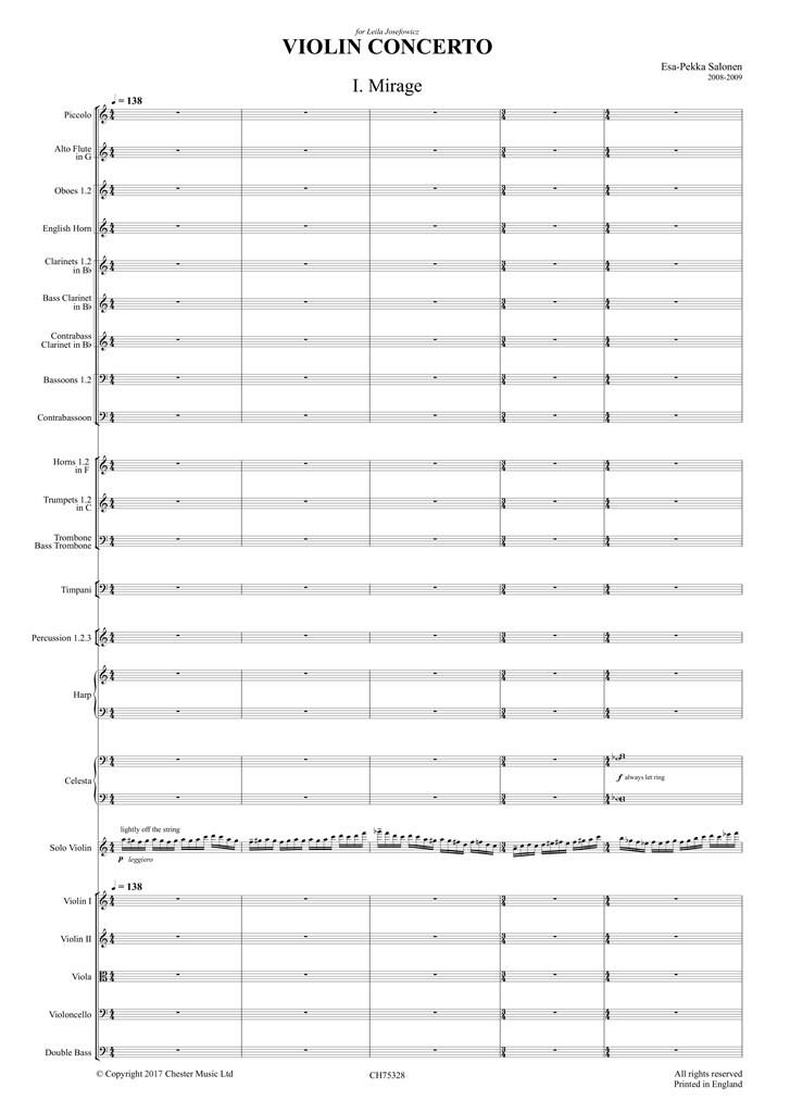 Violin Concerto (Full score)