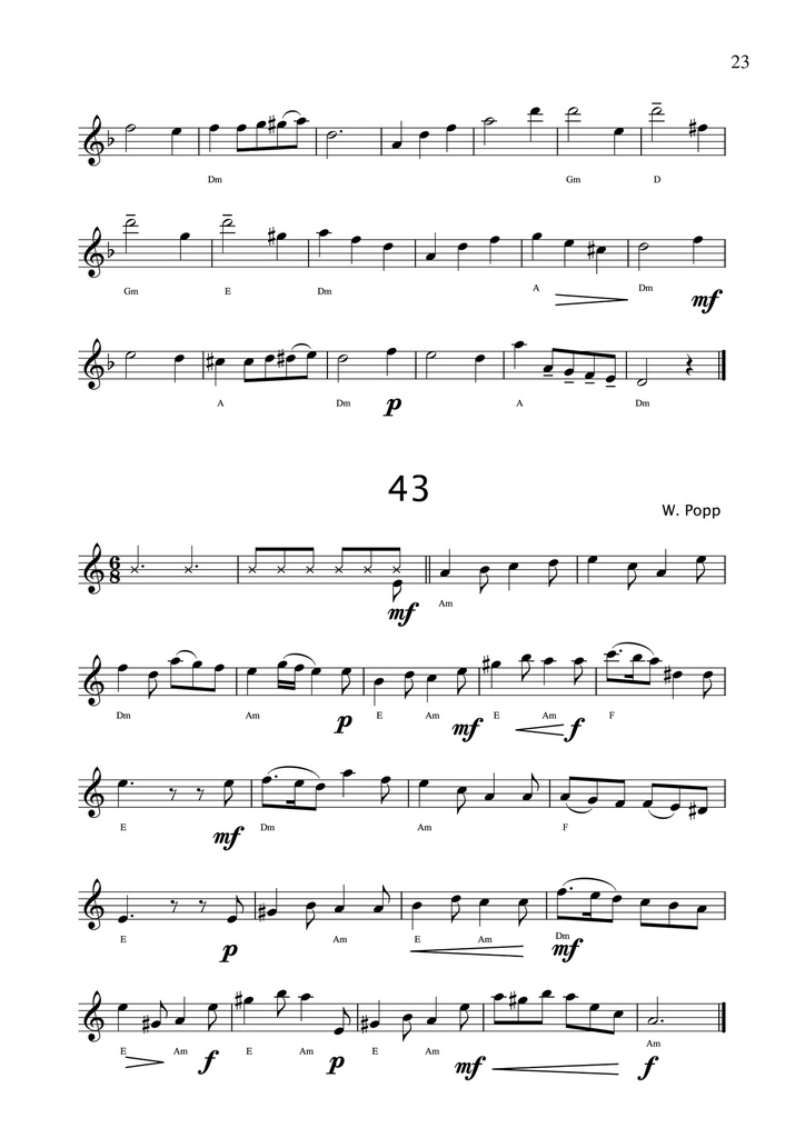 70 Etudes for Flute