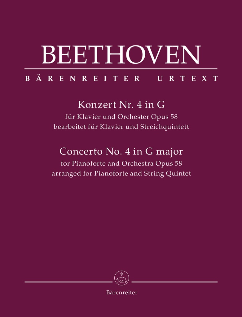 Concerto No.4 in G, Op.58 (Arranged for String Quartet)