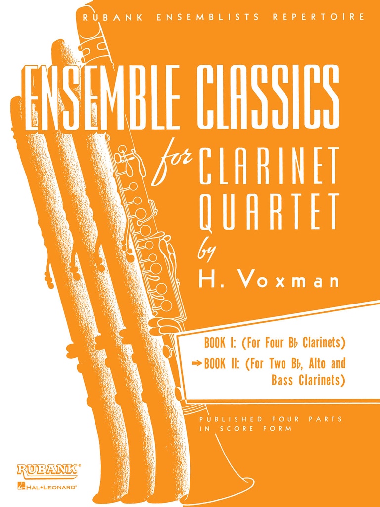 Ensemble Classics for Clarinet Quartet – Vol.2