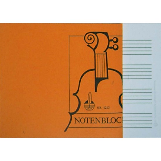 Notenblock - DIN A5 quer 4 Systeme (50 blatt)