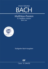 Matthew Passion, BWV.244 (Vocal score, Dt)