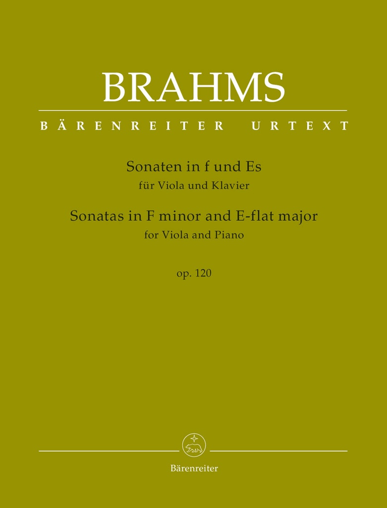 Sonatas in F minor and E-flat major for Viola and Piano, Op.120