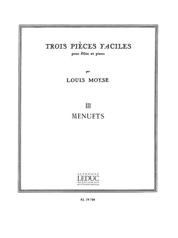 Menuets (No.3 des trois pièces faciles)