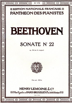 Sonate No.22, Op.54 en fa maj.