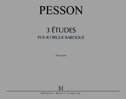 3 Etudes pour orgue baroque