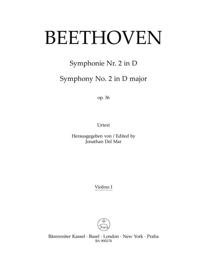 Symphony No.2 D major, Op.36(Violin 1 part)