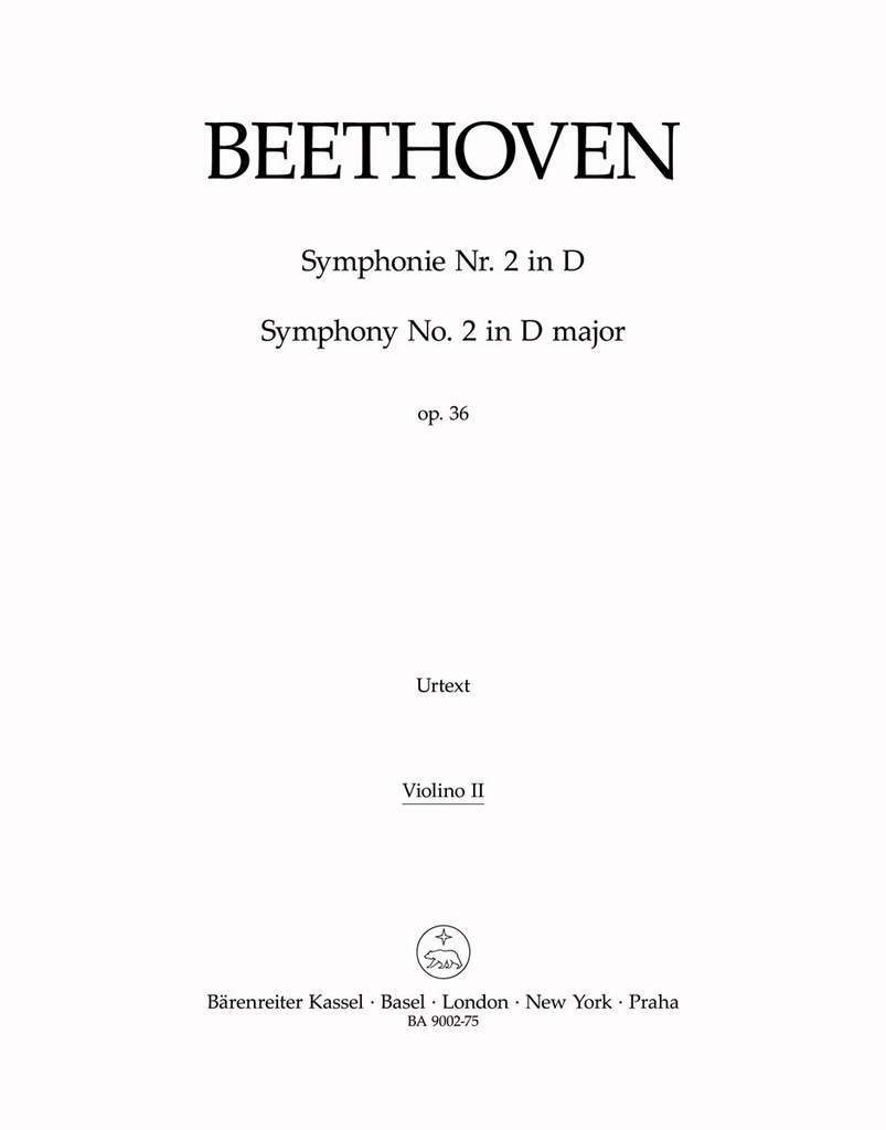 Symphony No.2 D major, Op.36(Violin 2 part)