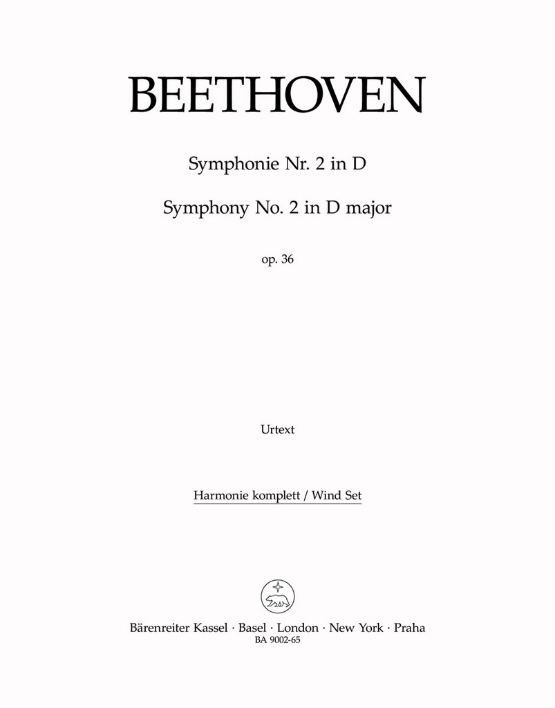 Symphony No.2 D major, Op.36 (Wind set)