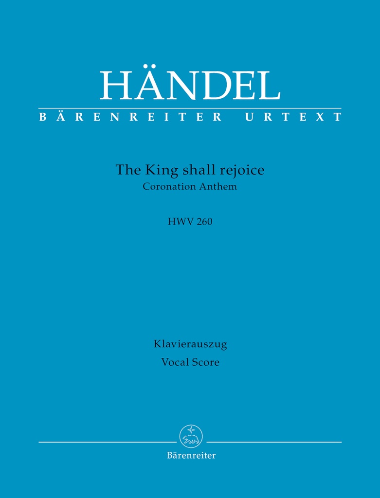 The King shall rejoice, HWV.260 (Vocal score)