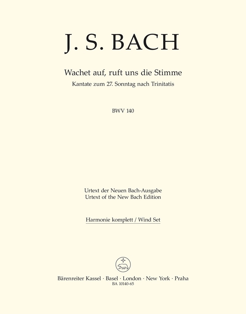 Wachet auf, ruft uns die Stimme, BWV.140 (Wind parts)