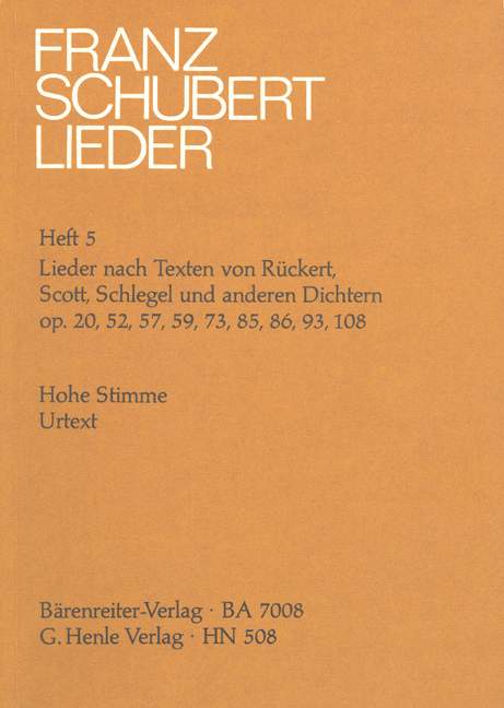 Lieder nach Texten von Ruckert, Scott und Andere