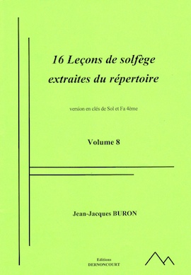 16 Leçons de Solfège Extraites du Répertoire en Clés de Sol et Fa Mélangées (Solfège - Vol.8)