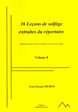 16 Leçons de Solfège Extraites du Répertoire en 4 clés mélangées (Solfège - Vol.8)