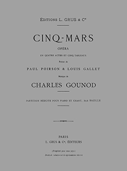 Cinq Mars (Full score)