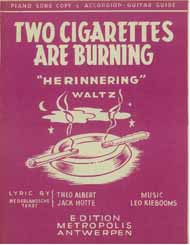 Two cigarettes are burning