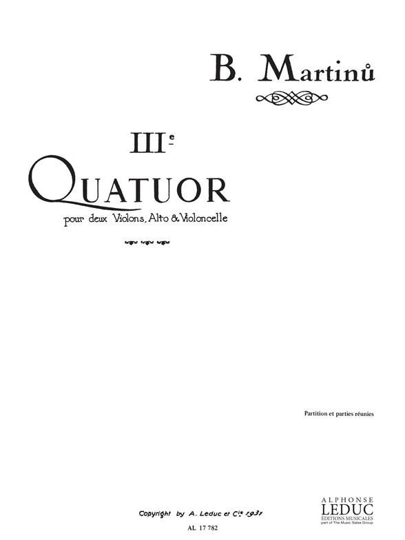 Quartet No.3, H183