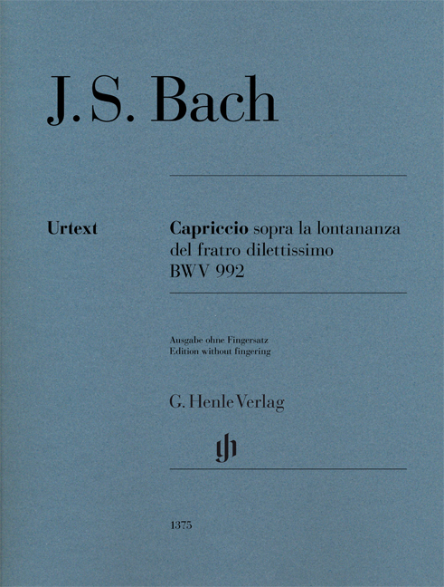 Capriccio sopra la lontananza del fratro dilettissimo B flat major BWV 992 (without fingering)