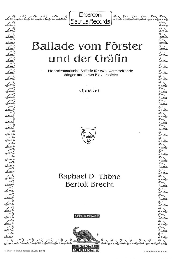 Ballade vom Förster und Der Gräfin, Op.36