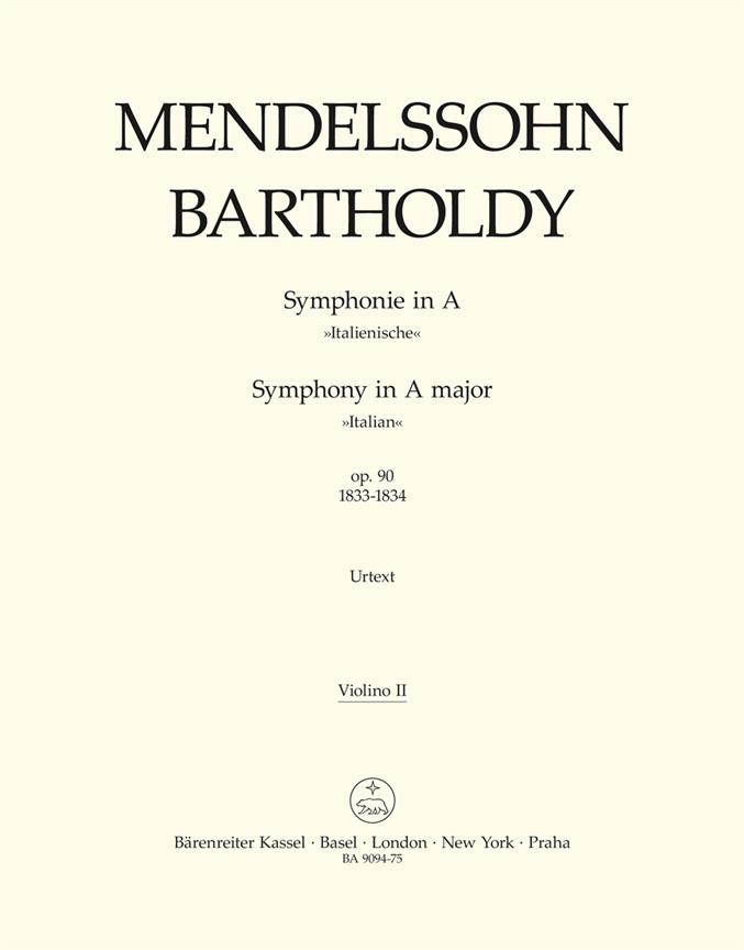 Symphony in A major, Op.90 'Italian' (Violin 2)