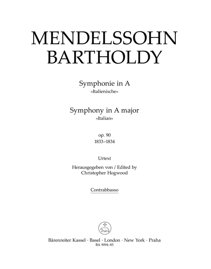 Symphony in A major, Op.90 'Italian' (Double bass)