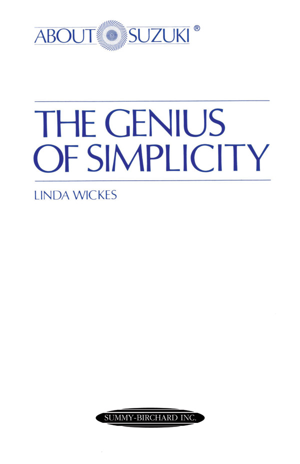 The Genius of Simplicity (About Suzuki)