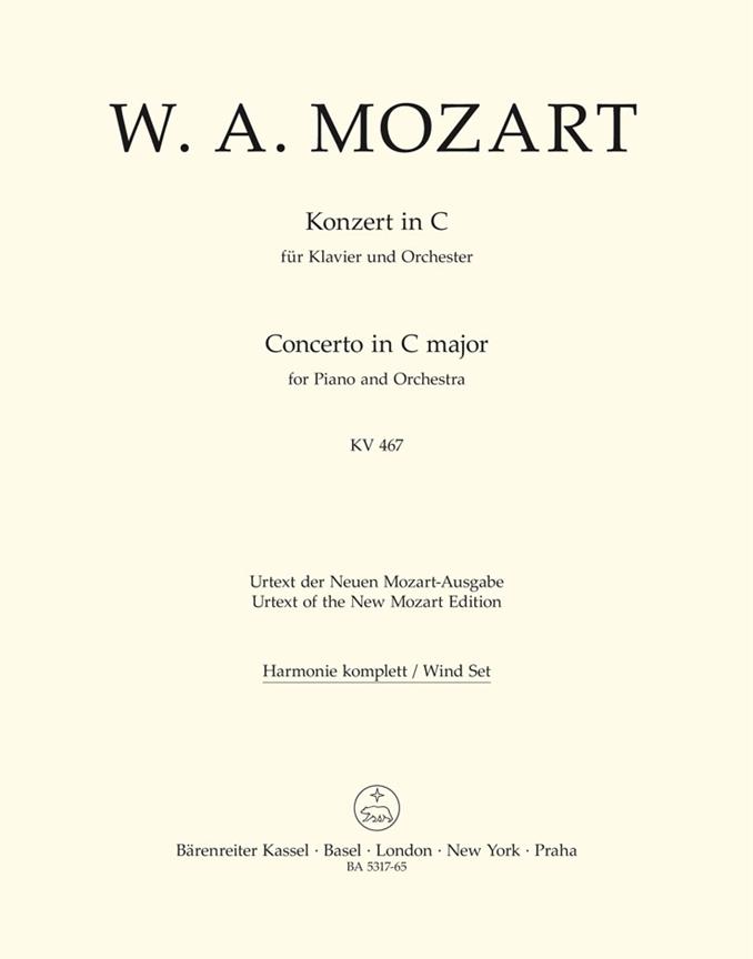 Concerto for Piano No.21 in C major, KV.467 (Wind set)