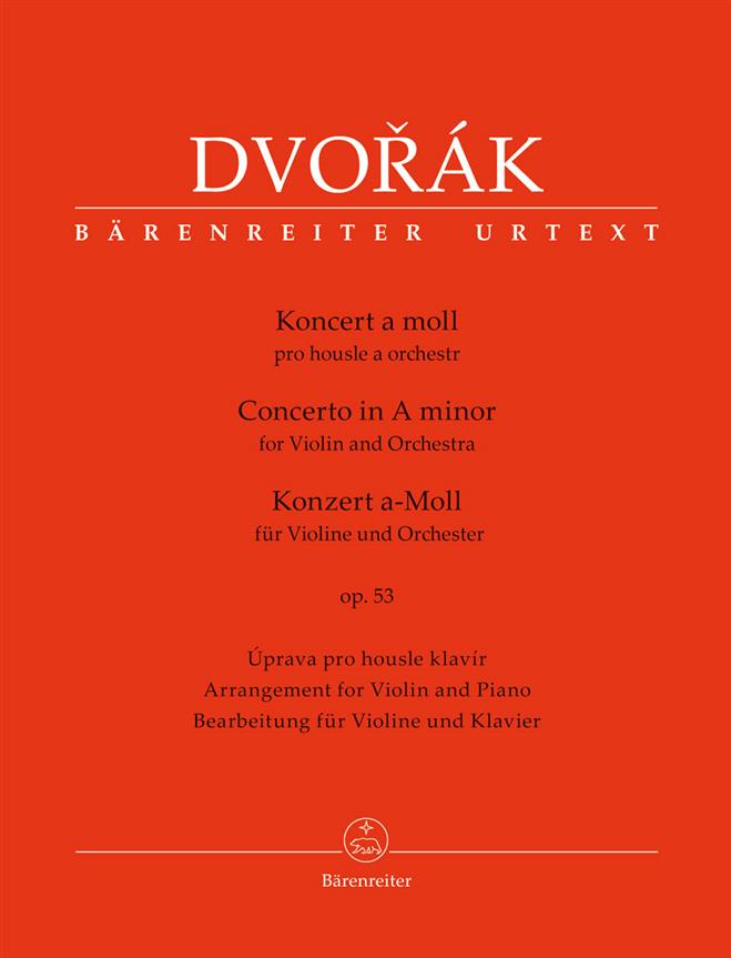 Concerto for Violin and Orchestra A minor, Op.53 (Piano reduction)