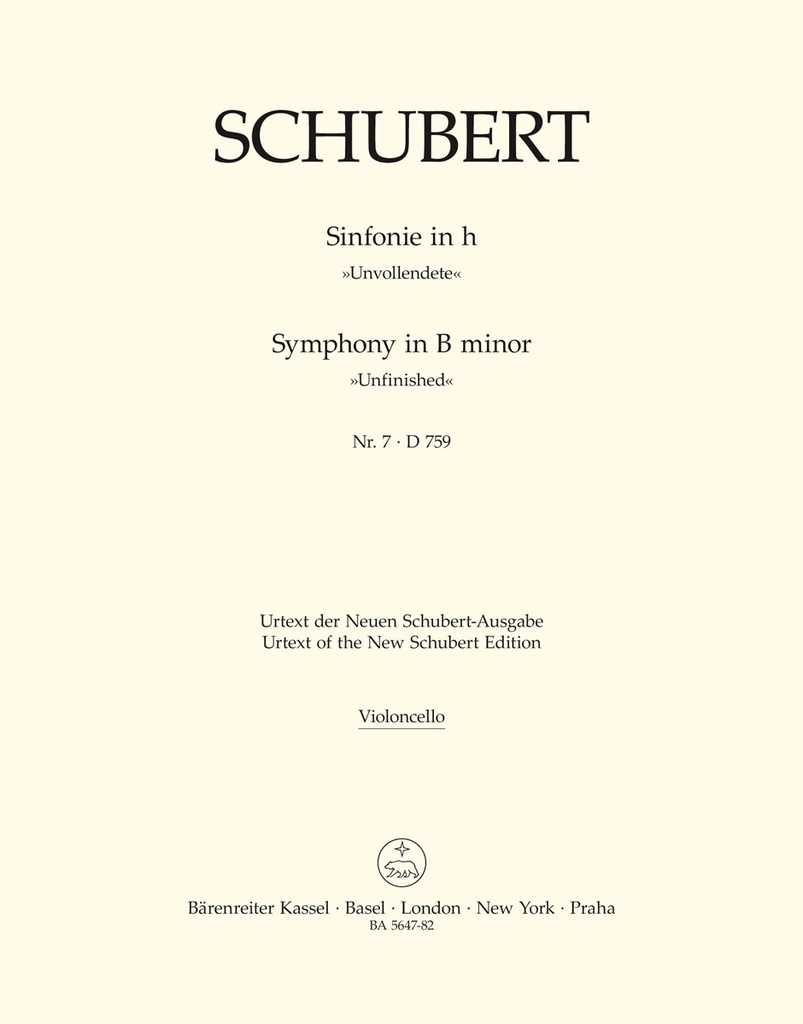 Symphony No.7 b minor, D.759 'Unfinished' (Cello part)