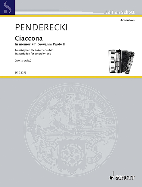 Ciaccona - In Memoriam Giovanni Paolo II (Score & parts)