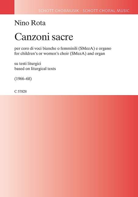 Canzoni Sacre (Full Score)