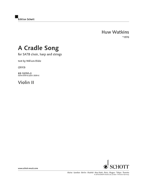 A Cradle Song (Violin 2 part)