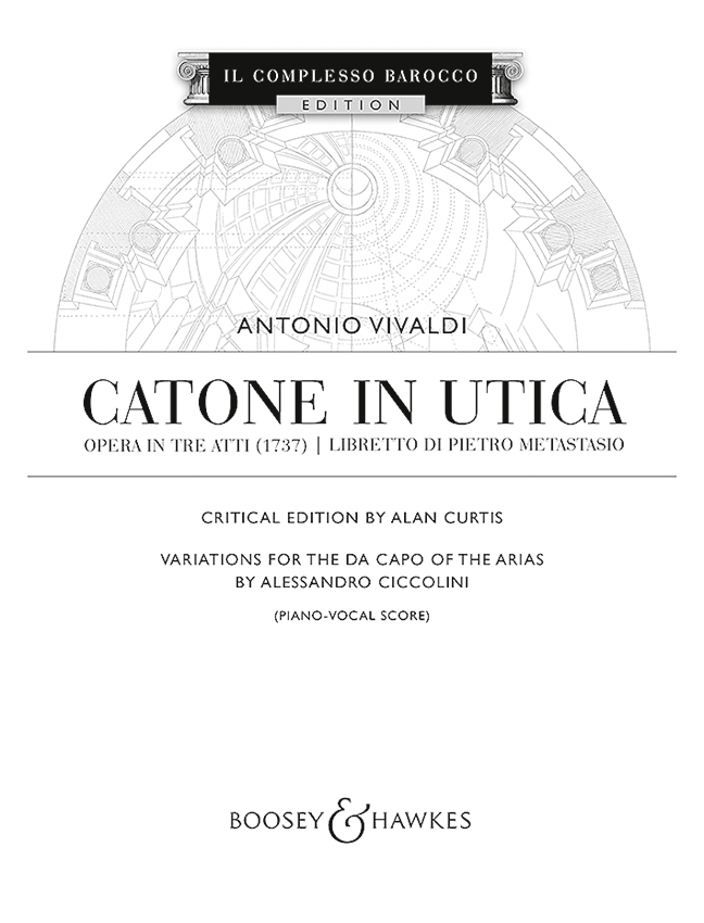 Catone In Utica (Vocal score: Variations for the da capo of the arias)