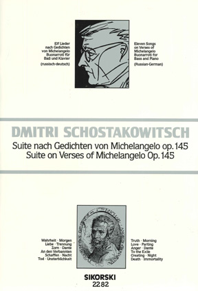 Suite nach Gedichten von Michelangelo Buonarroti, Op.145