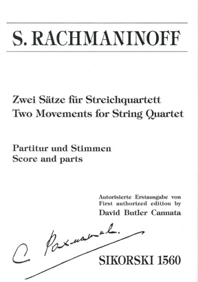 2 Sätze für Streichquartett, No.1 (Score & parts)