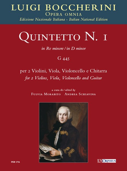 Quintetto N.1 in Re minore G. 445 per 2 Violini, Viola, Violoncello e Chitarra (Partitura)