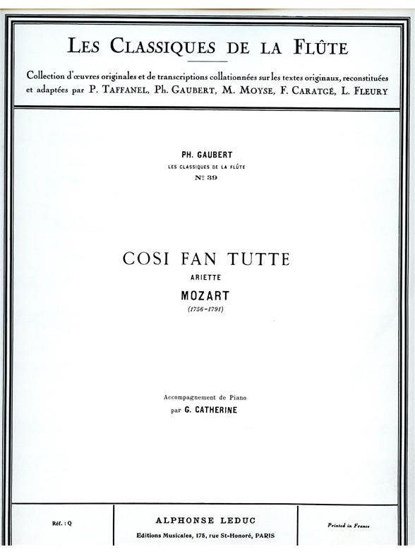 Wolfgang Amadeus Mozart: Ariette - Cosi Fan Tutte