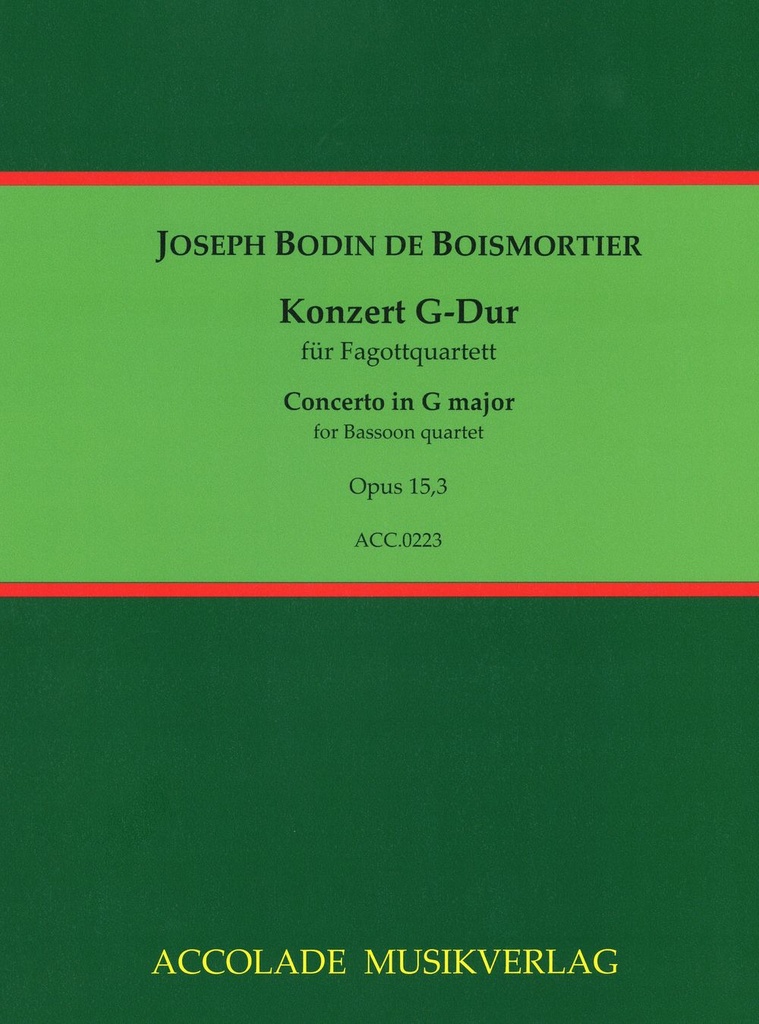 Concerto G major, Op.15/3 (Score & parts)