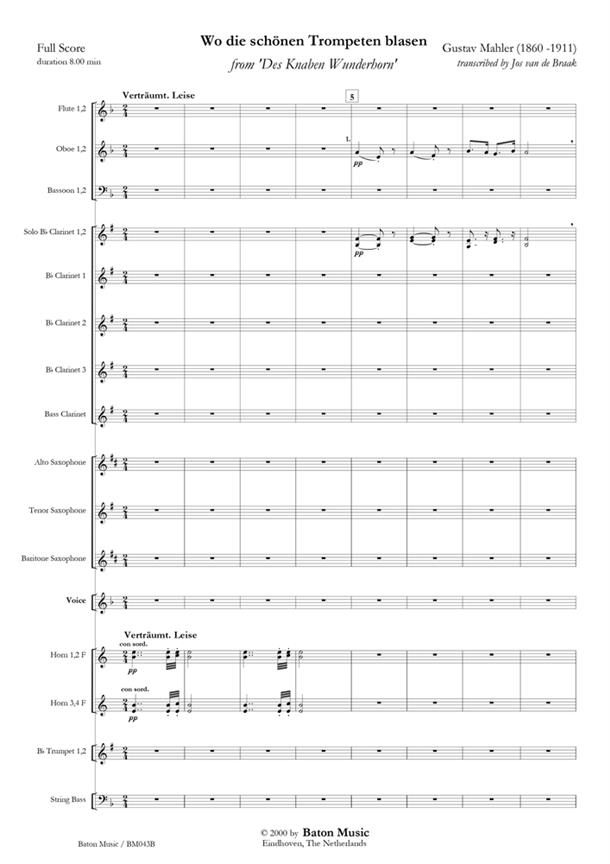 Symphony No.8 Part 4 Allegro ma non Troppo (Score & parts)