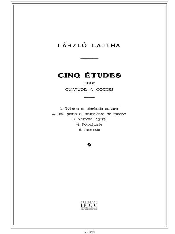 5 Etudes, Op.20 (Quatuor No.5 - Score)