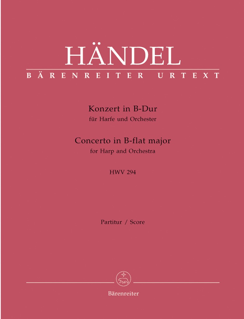 Concerto for Harp & Orchestra HWV 294 B-flat Major, Op.4/6 (Score)