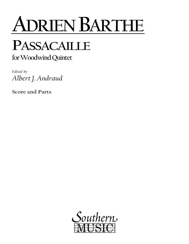 Passacaille (Score & parts)