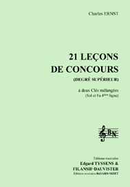 21 leçons de concours du degré supérieur (chant élève 2 clés)