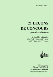 21 leçons de concours du degré supérieur (chant élève 5 clés)