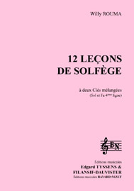 12 leçons de solfège à 2 clés mélangées (accompagnement)